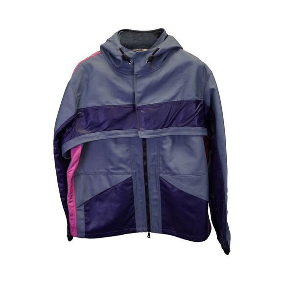 Valentino Garavani Convertible Colorblock Jacket in Blue Polyamide